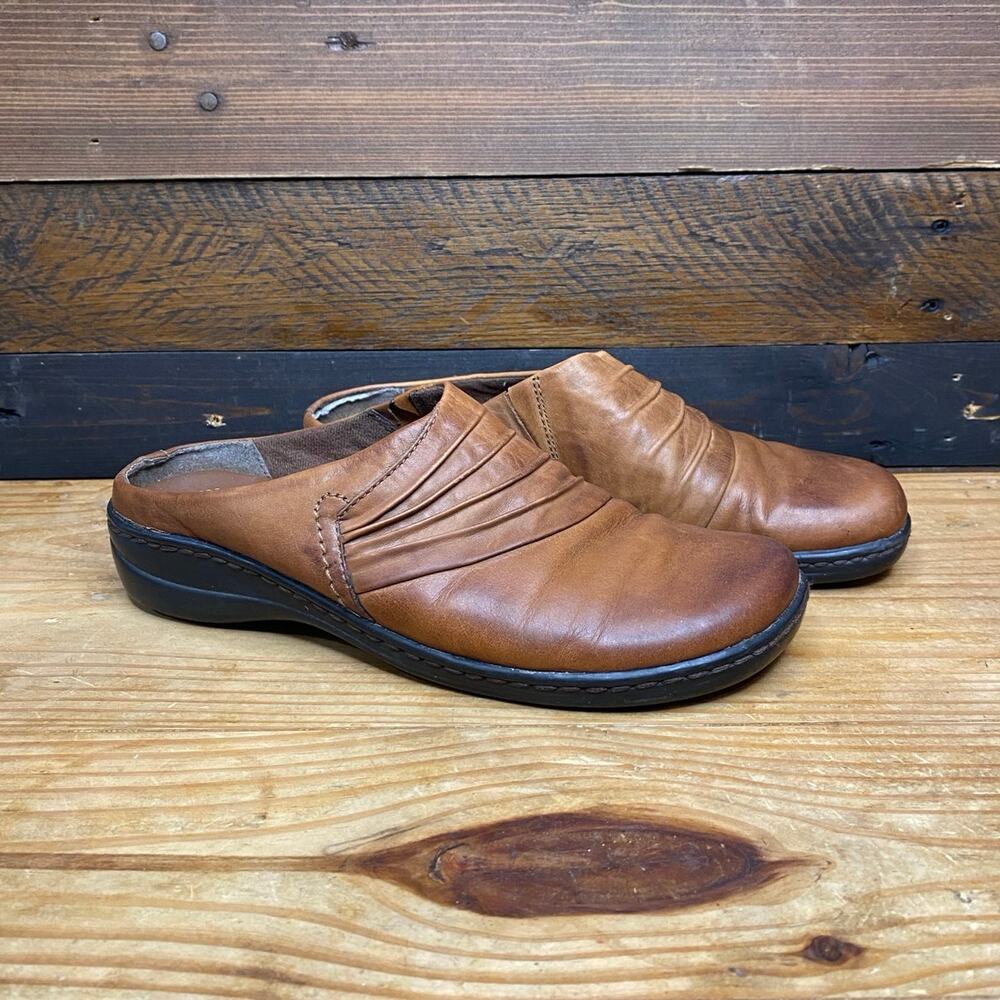 Earth Spirit Granola Y2K Leather Clogs, Brown, Womens US 7